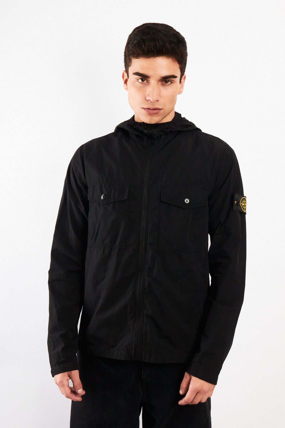 2000 Vintage Stone Island Black Work Jacket (M)