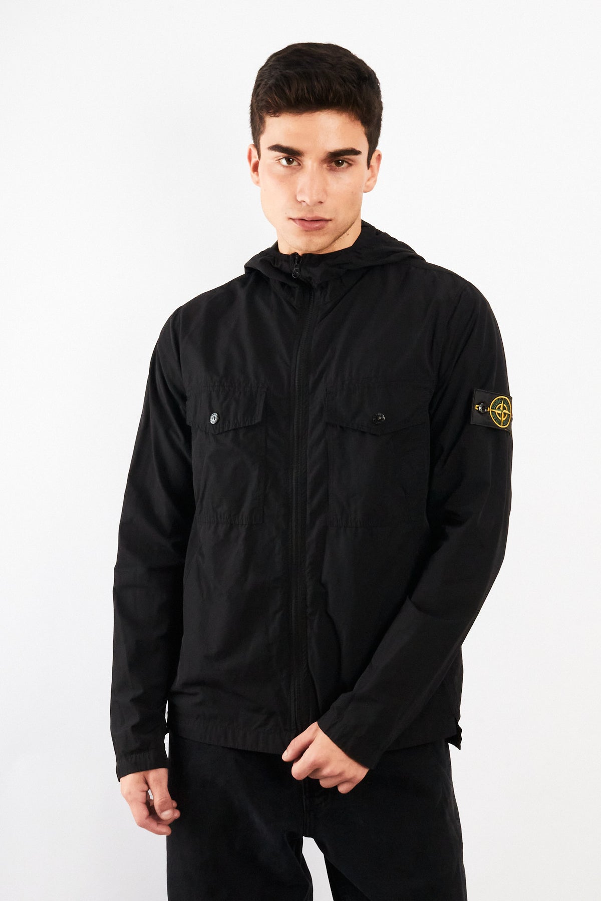 2000 Vintage Stone Island Black Work Jacket (M)