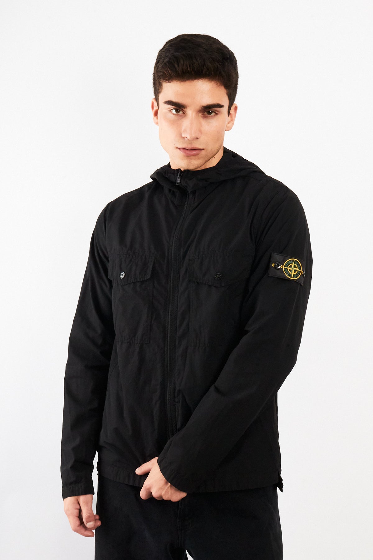 2000 Vintage Stone Island Black Work Jacket (M)