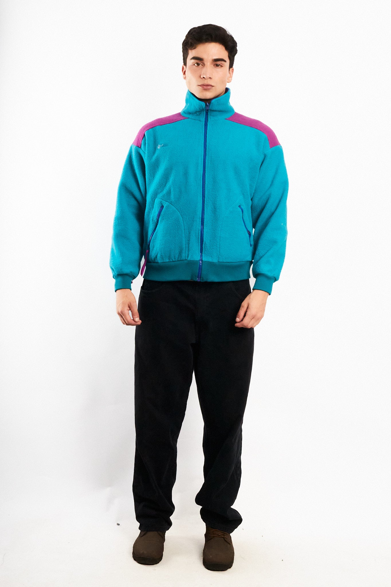 1990 Vintage Columbia Radial Sleeve Fleece Jacket (S/M)