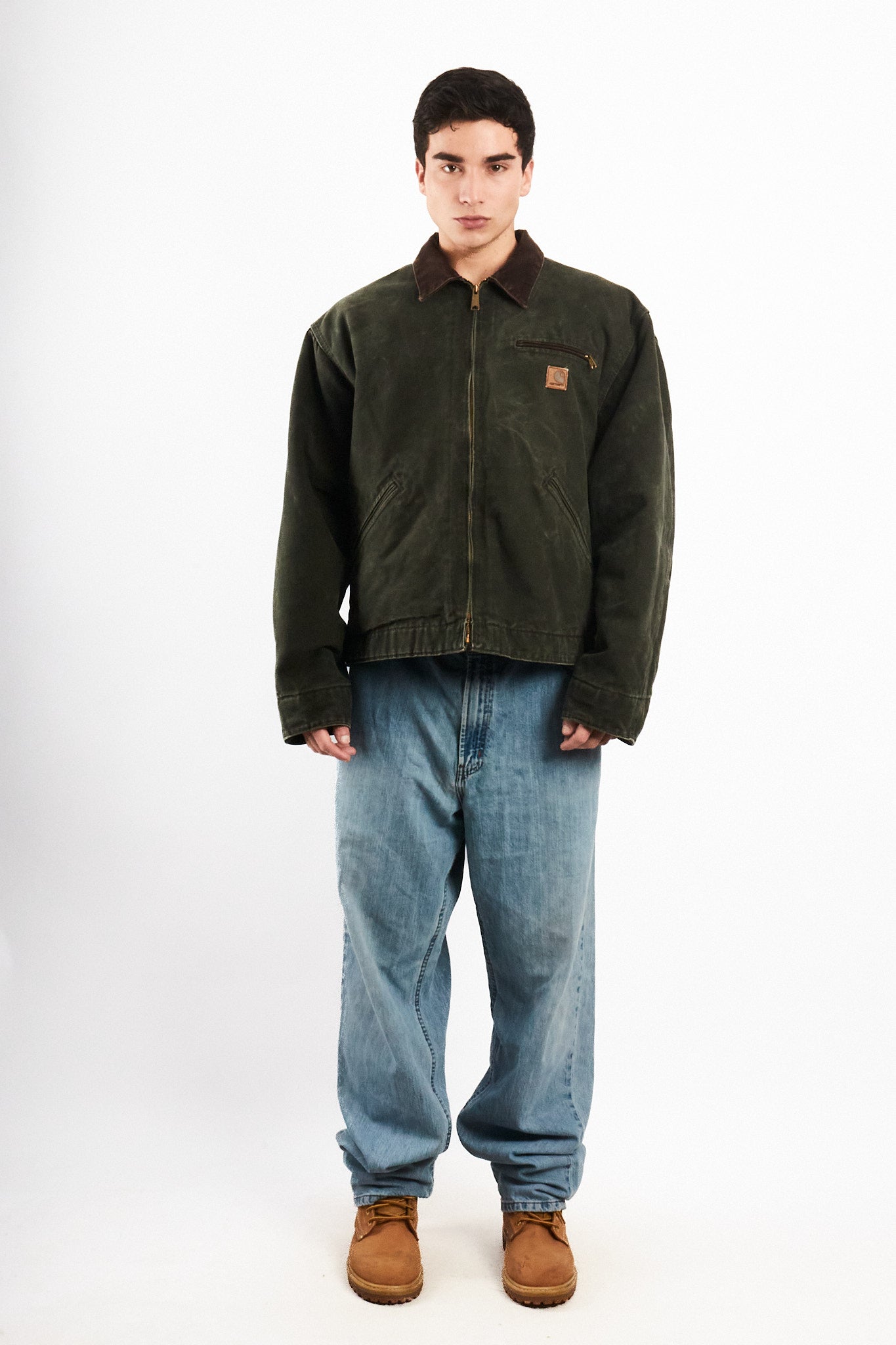 2008 Vintage Carhartt J97 Moss Green Jhonny Depp Detroit Jacket (L/XL)