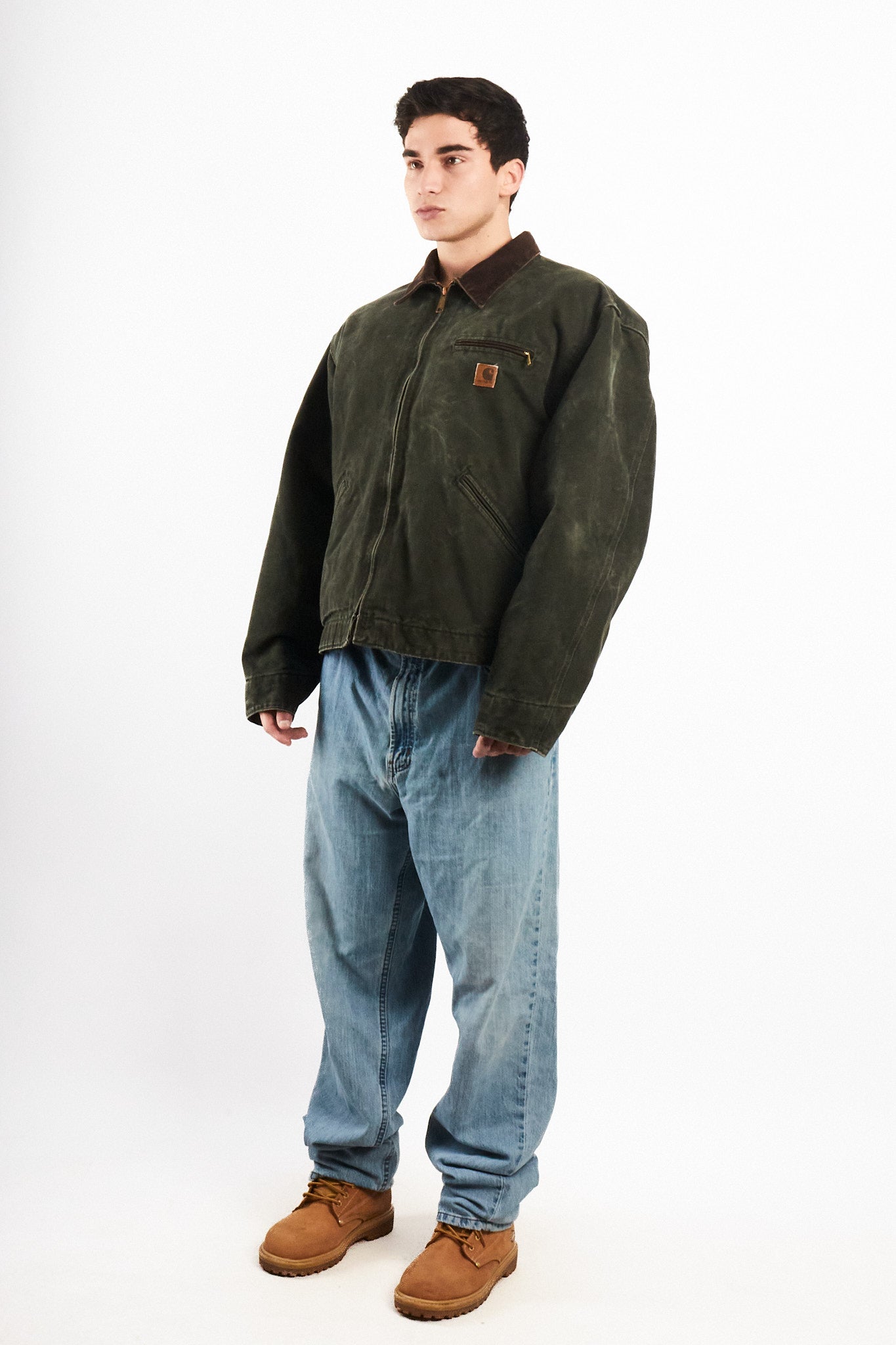 2008 Vintage Carhartt J97 Moss Green Jhonny Depp Detroit Jacket (L/XL)