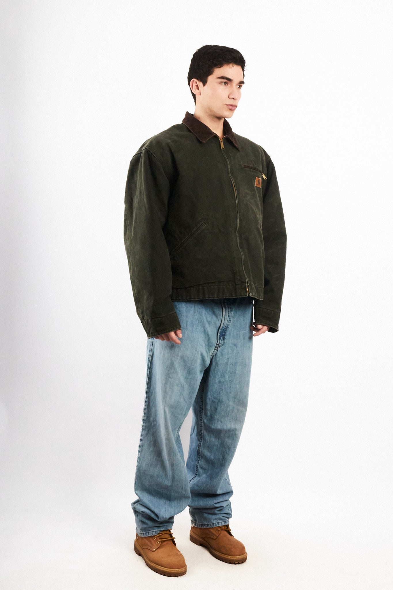 2008 Vintage Carhartt J97 Moss Green Jhonny Depp Detroit Jacket (L/XL)