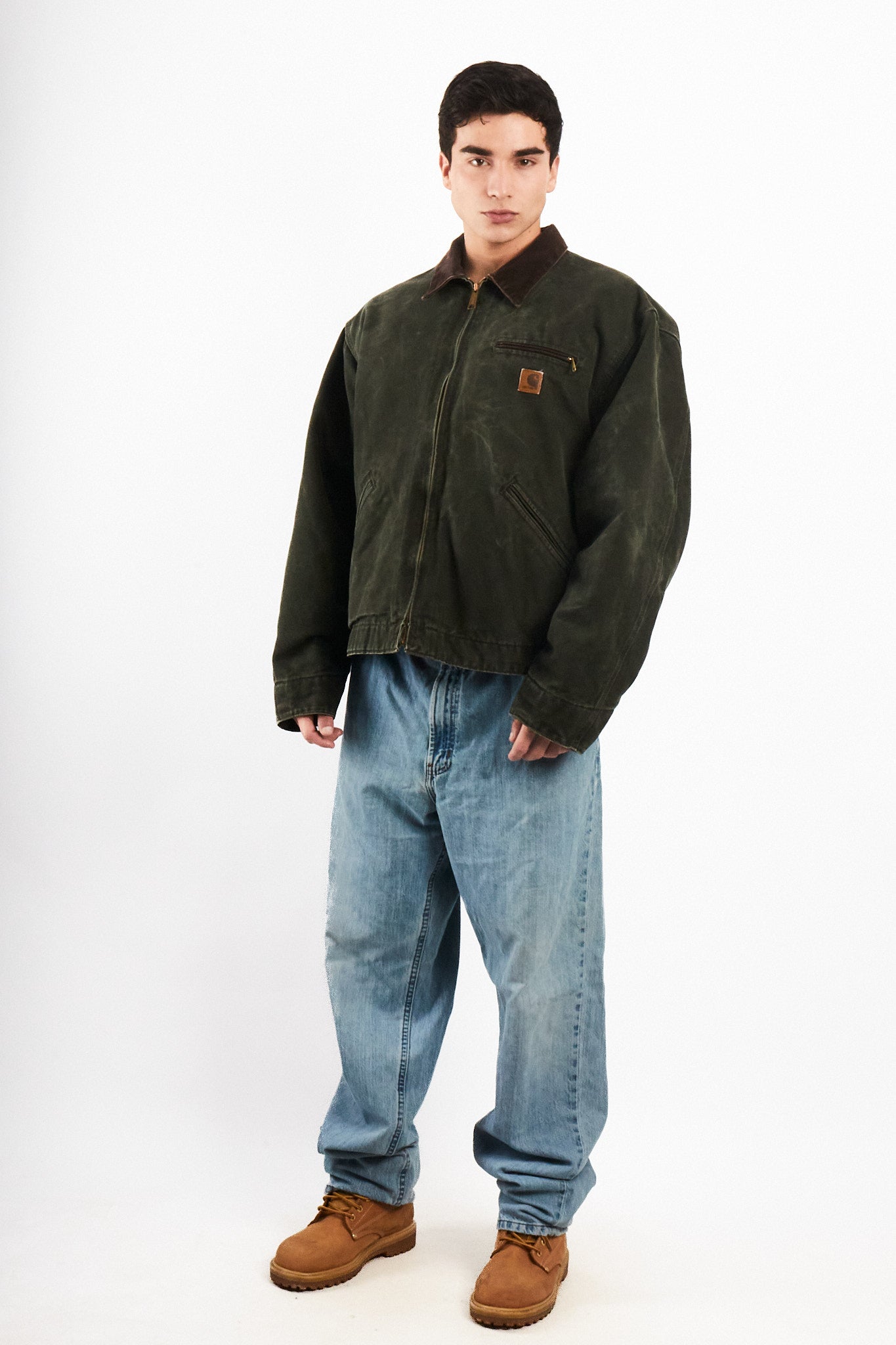 2008 Vintage Carhartt J97 Moss Green Jhonny Depp Detroit Jacket (L/XL)