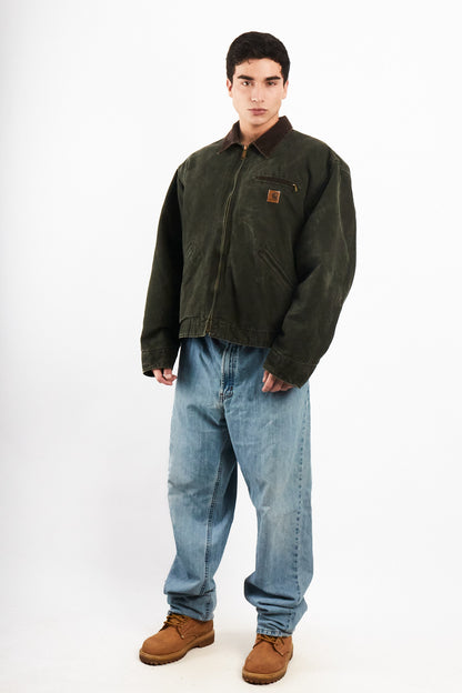 2008 Vintage Carhartt J97 Moss Green Jhonny Depp Detroit Jacket (L/XL)