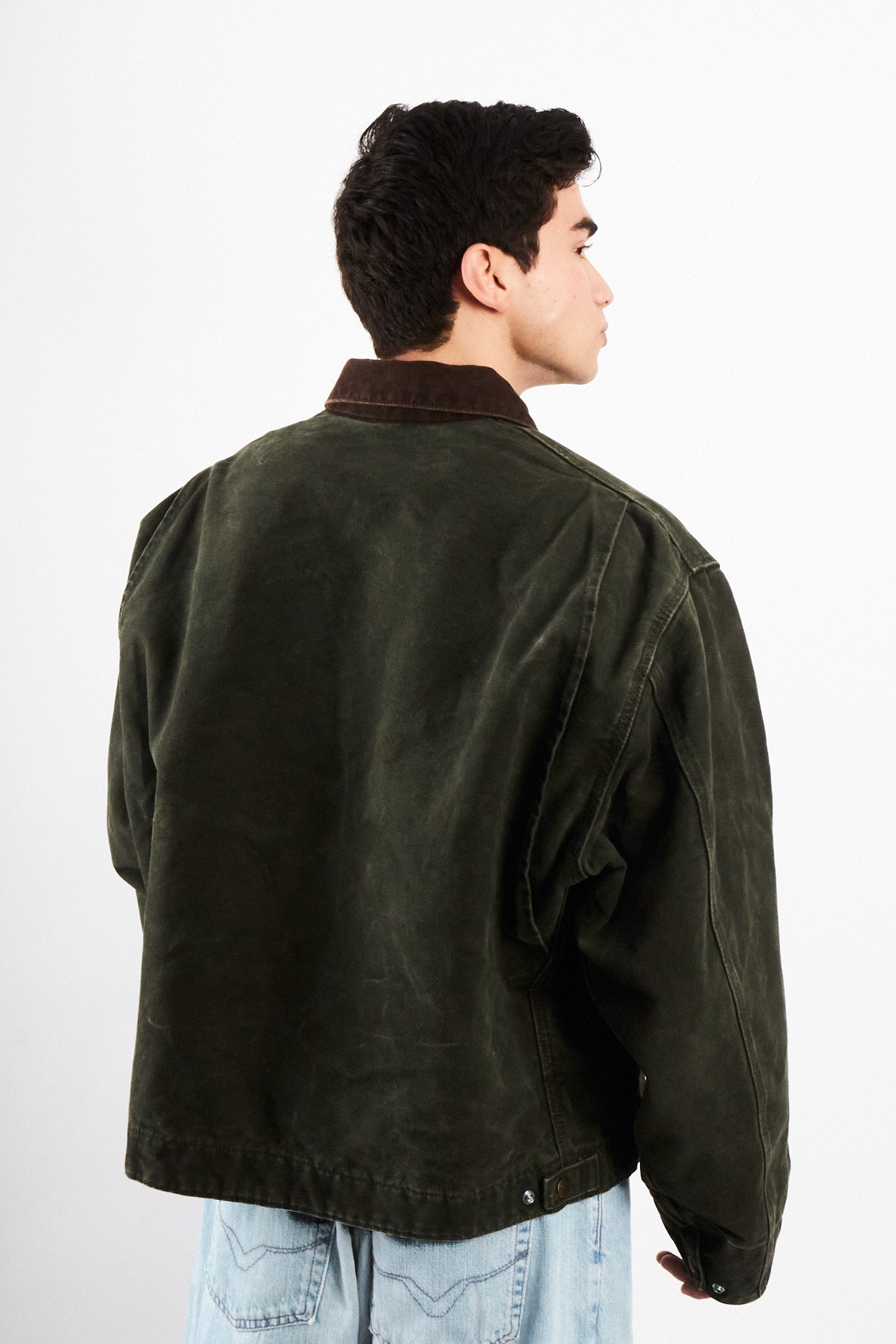 2008 Vintage Carhartt J97 Moss Green Jhonny Depp Detroit Jacket (L/XL)