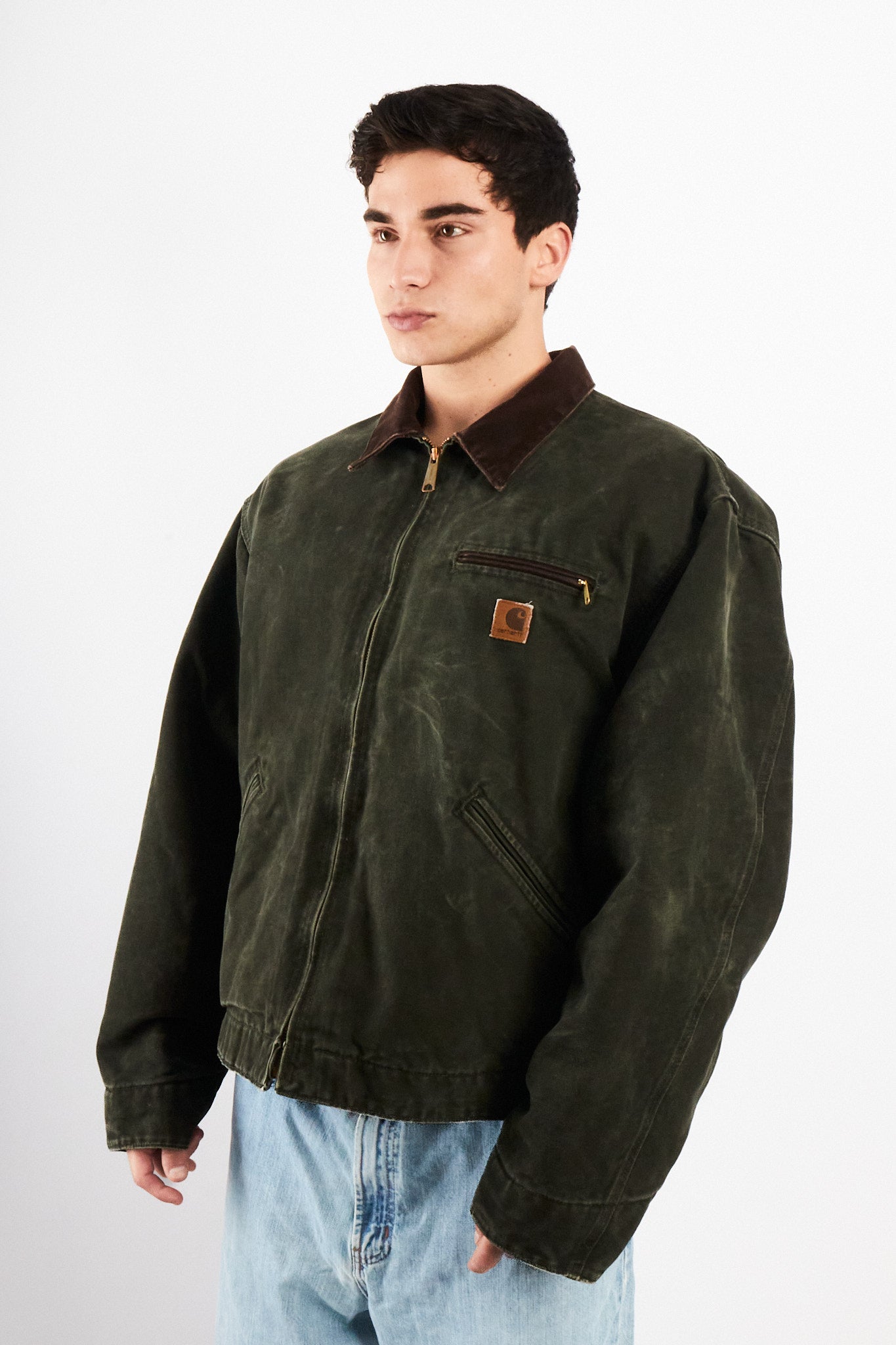 2008 Vintage Carhartt J97 Moss Green Jhonny Depp Detroit Jacket (L/XL)