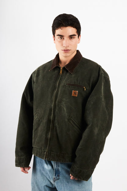 2008 Vintage Carhartt J97 Moss Green Jhonny Depp Detroit Jacket (L/XL)