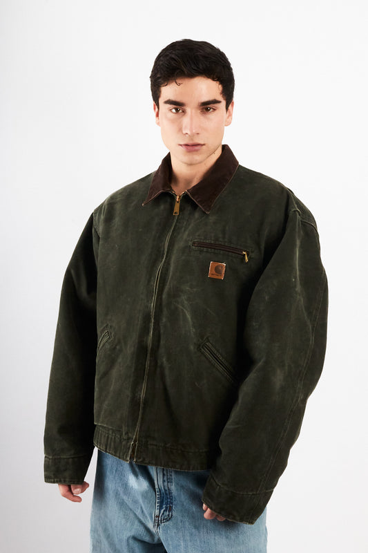 2008 Vintage Carhartt J97 Moss Green Jhonny Depp Detroit Jacket (L/XL)