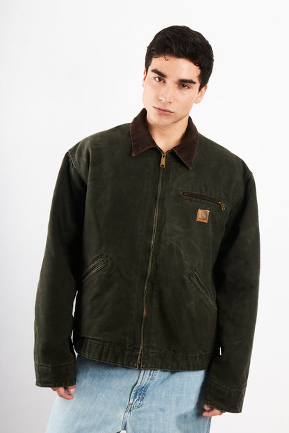 2008 Vintage Carhartt J97 Moss Green Jhonny Depp Detroit Jacket (L/XL)