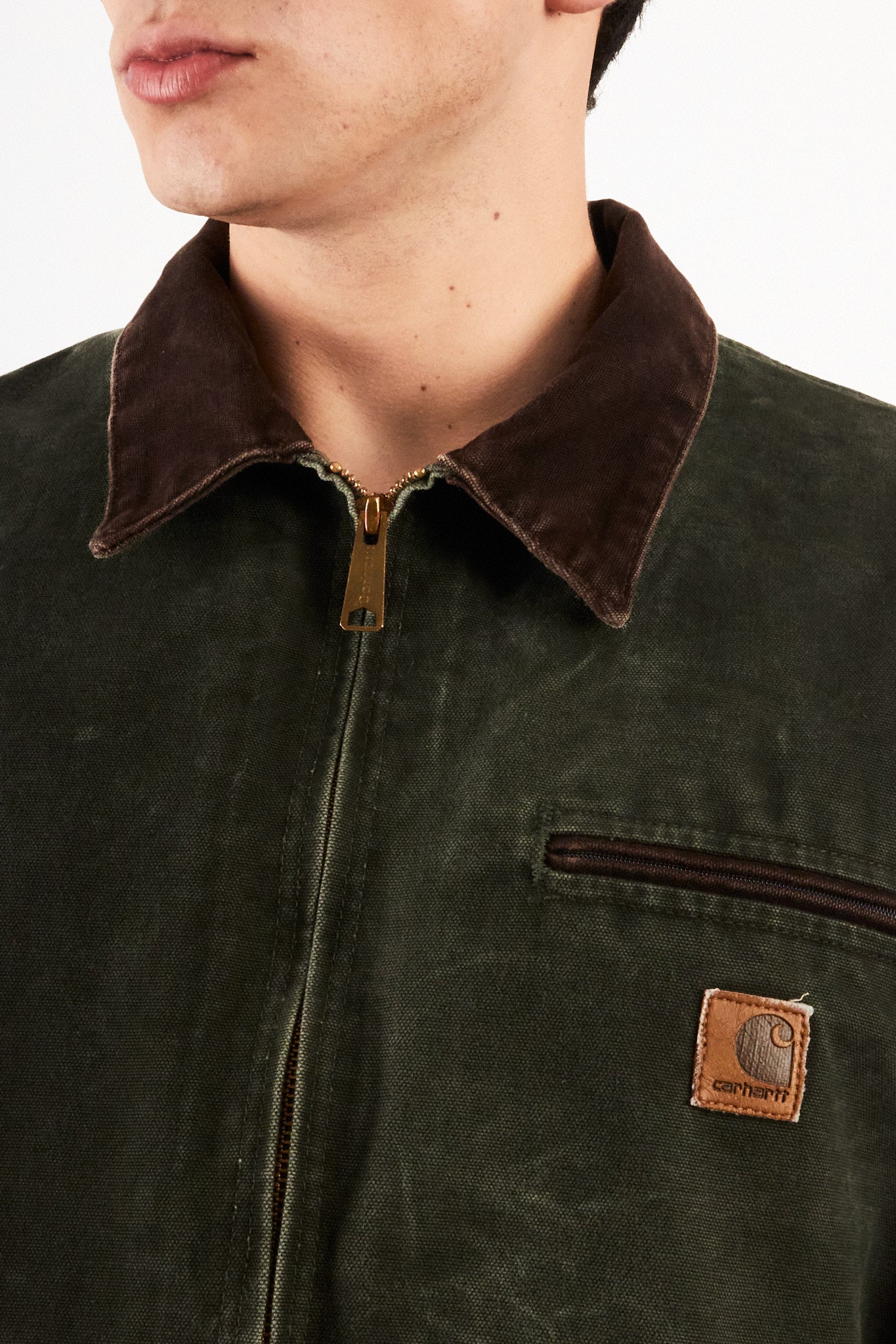 2008 Vintage Carhartt J97 Moss Green Jhonny Depp Detroit Jacket (L/XL)