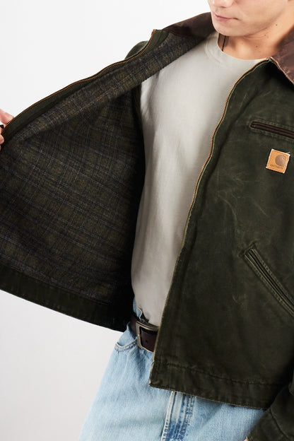 2008 Vintage Carhartt J97 Moss Green Jhonny Depp Detroit Jacket (L/XL)