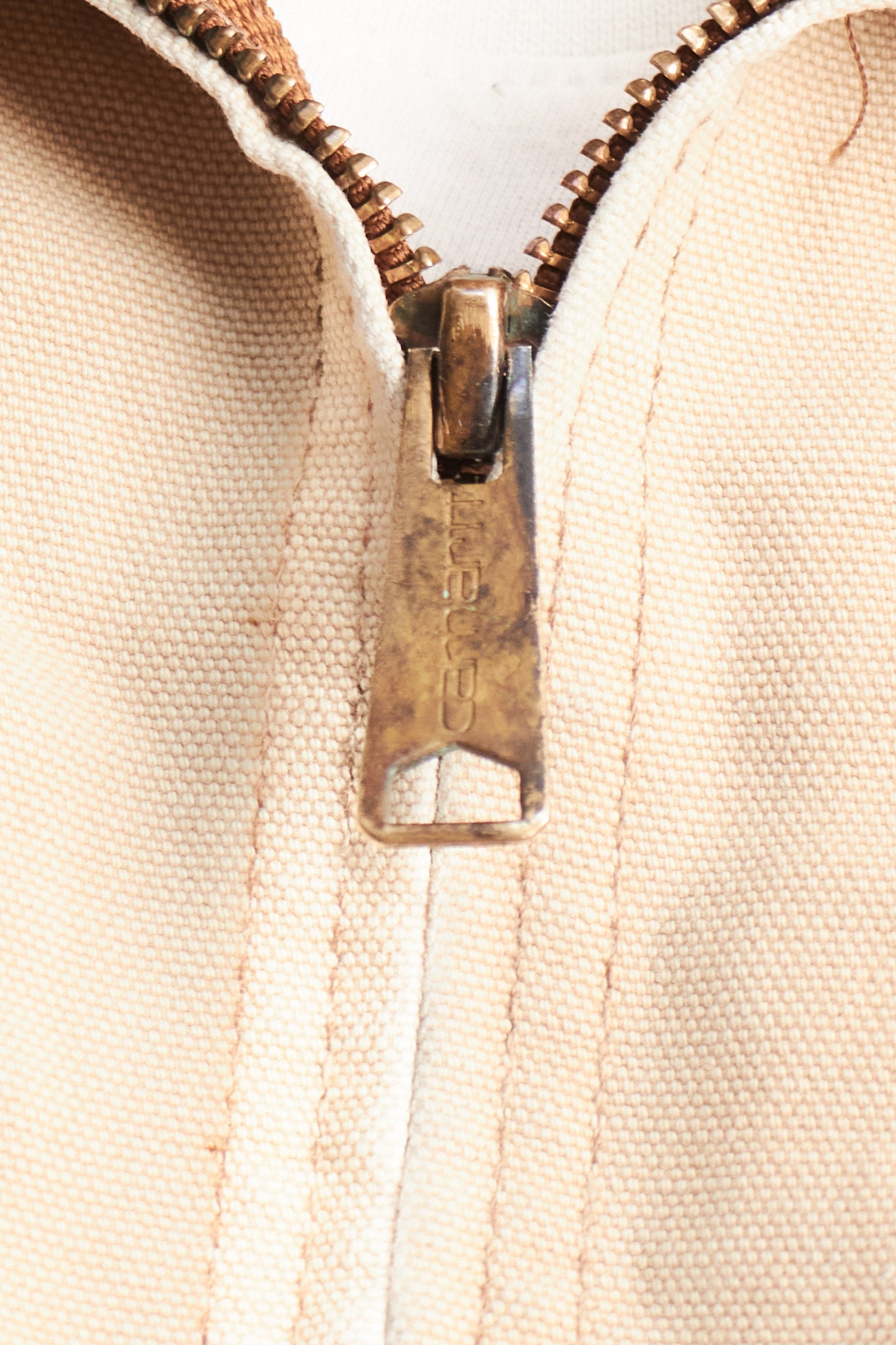 1996 Vintage Carhartt 6QLJ Red Quilted Tan Detroit Jacket (L)