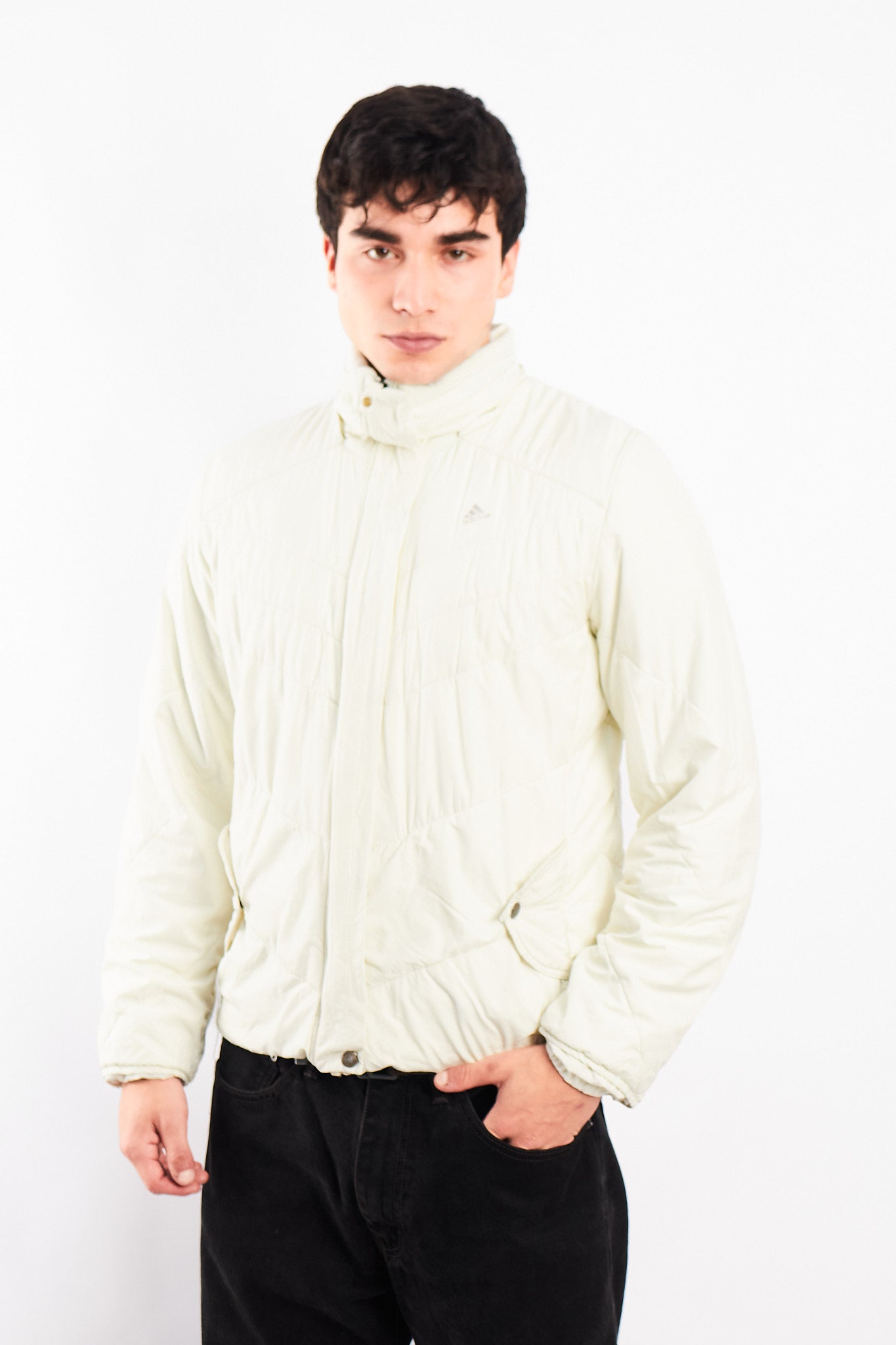 2010 Adidas Cream Puffer Jacket (S)