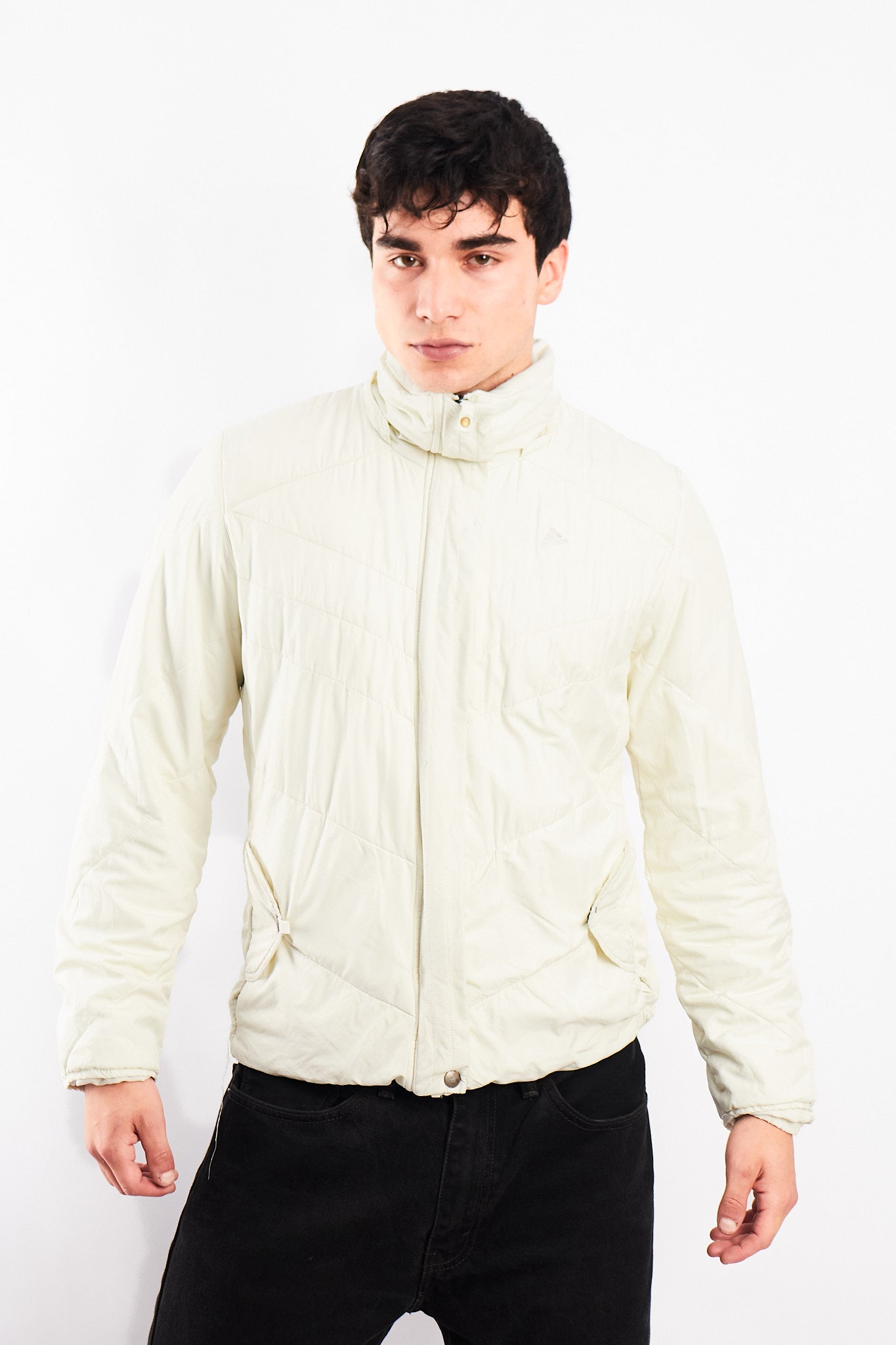 2010 Adidas Cream Puffer Jacket (S)