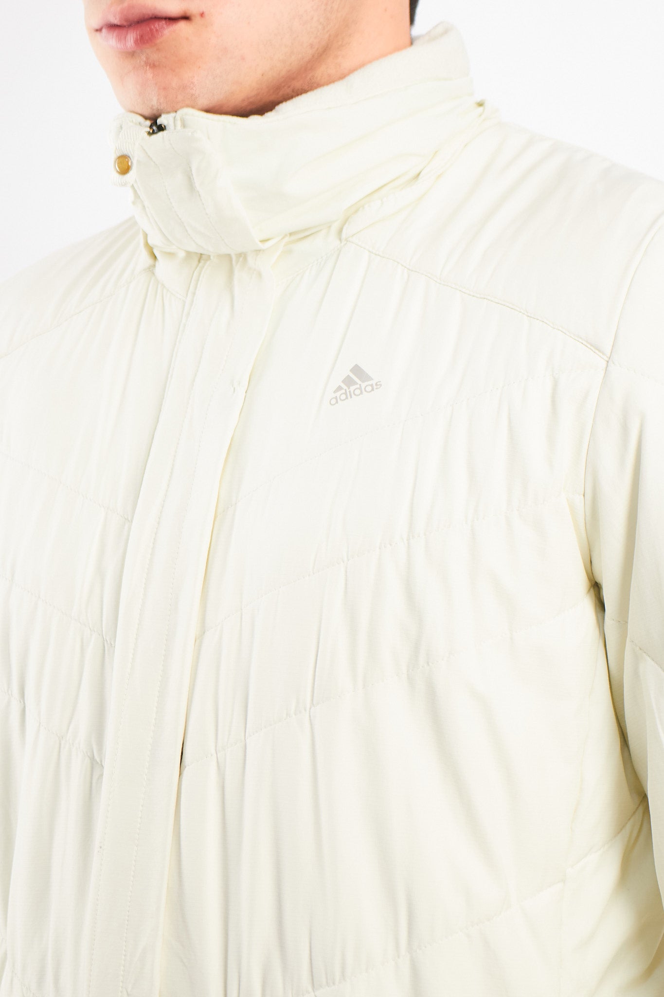 2010 Adidas Cream Puffer Jacket (S)