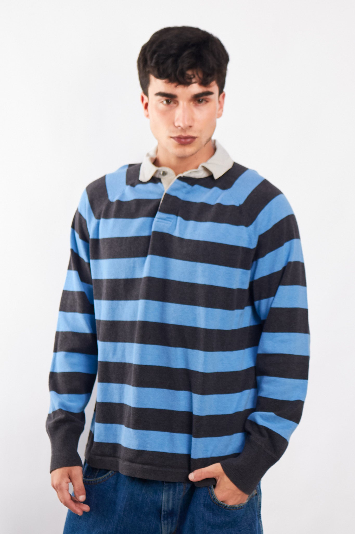 2000 GAP Striped Rugby Polo Shirt (M/L)