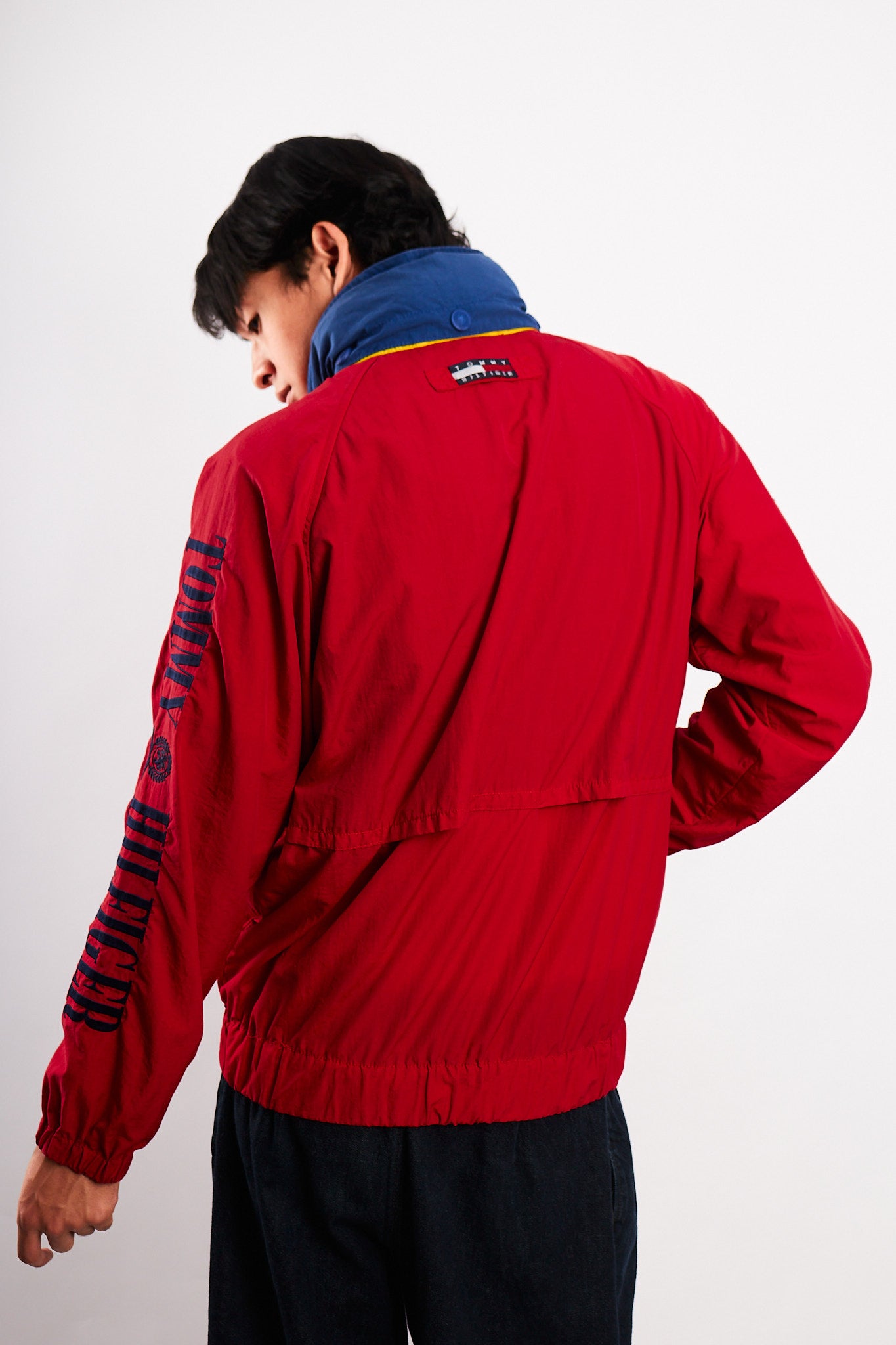 1990 Vintage Tommy Hilfiger Colorblock Spellout Jacket (M)
