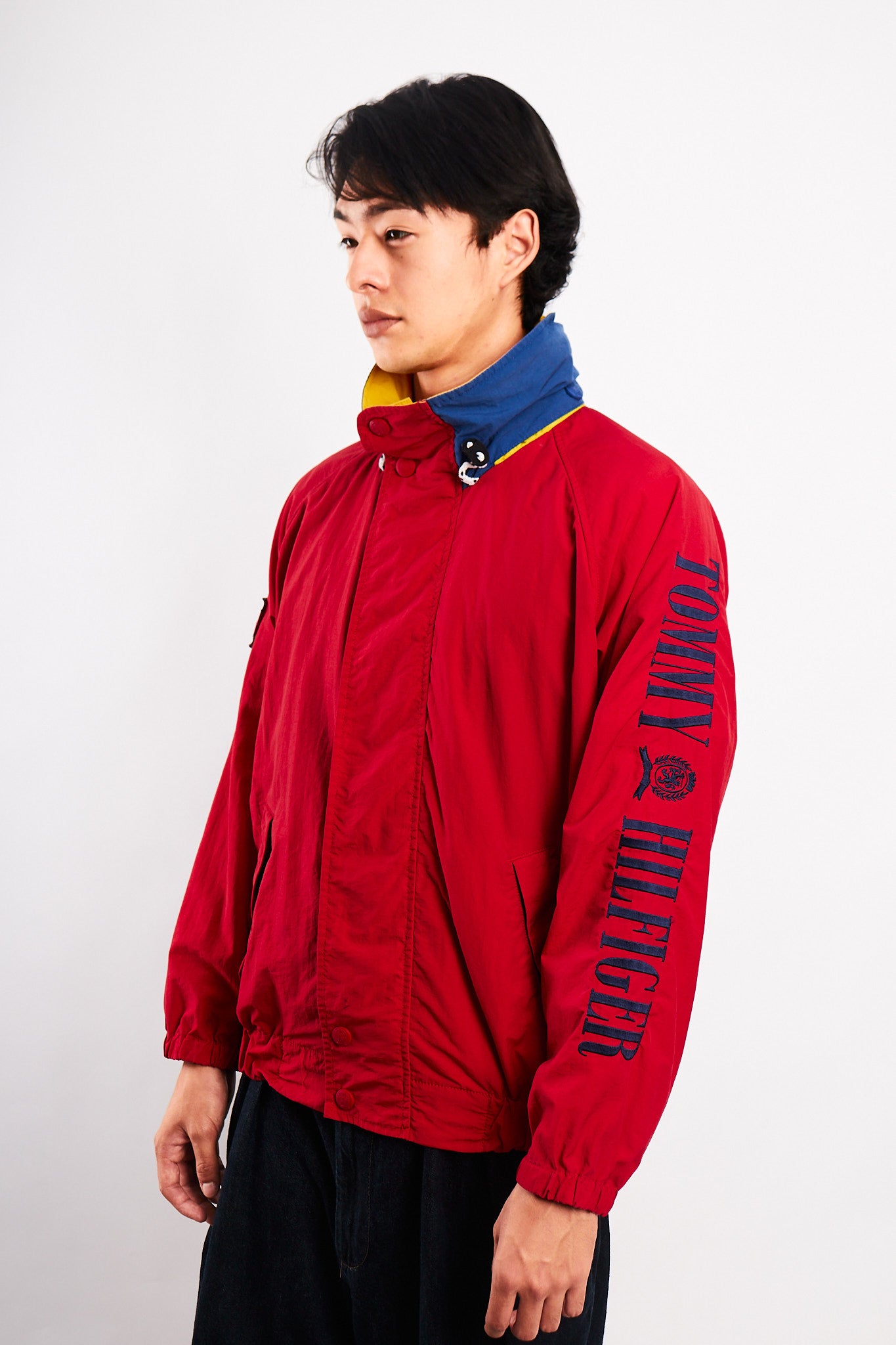 1990 Vintage Tommy Hilfiger Colorblock Spellout Jacket (M)