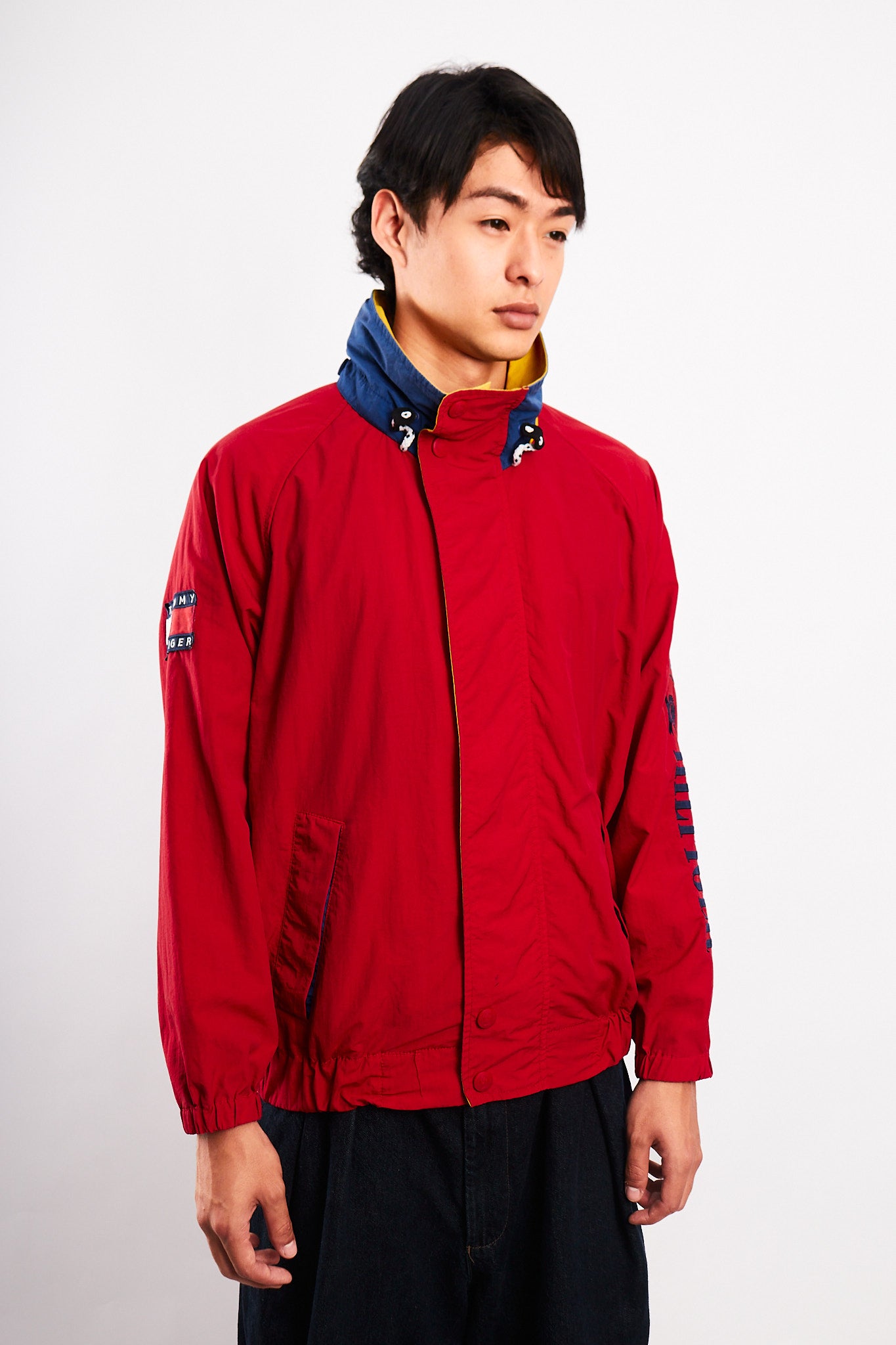 1990 Vintage Tommy Hilfiger Colorblock Spellout Jacket (M)
