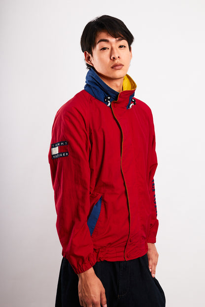 1990 Vintage Tommy Hilfiger Colorblock Spellout Jacket (M)
