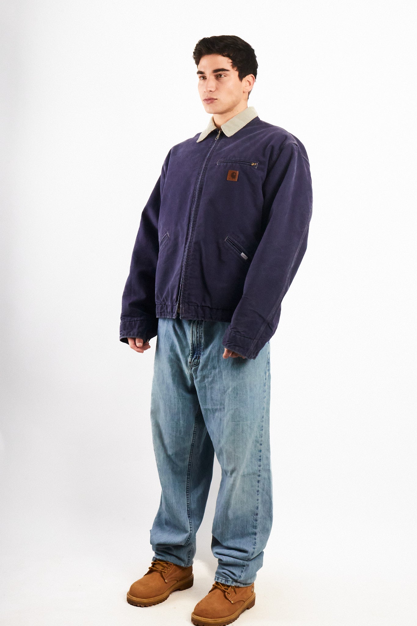 1980 Vintage Carhartt JB 242 Purple Blue Detroit Jacket (L)