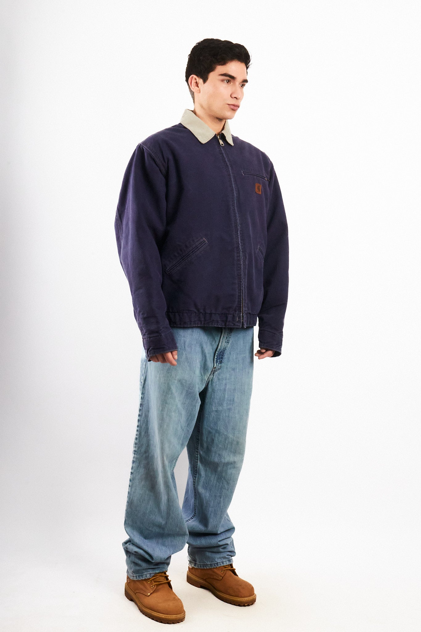 1980 Vintage Carhartt JB 242 Purple Blue Detroit Jacket (L)