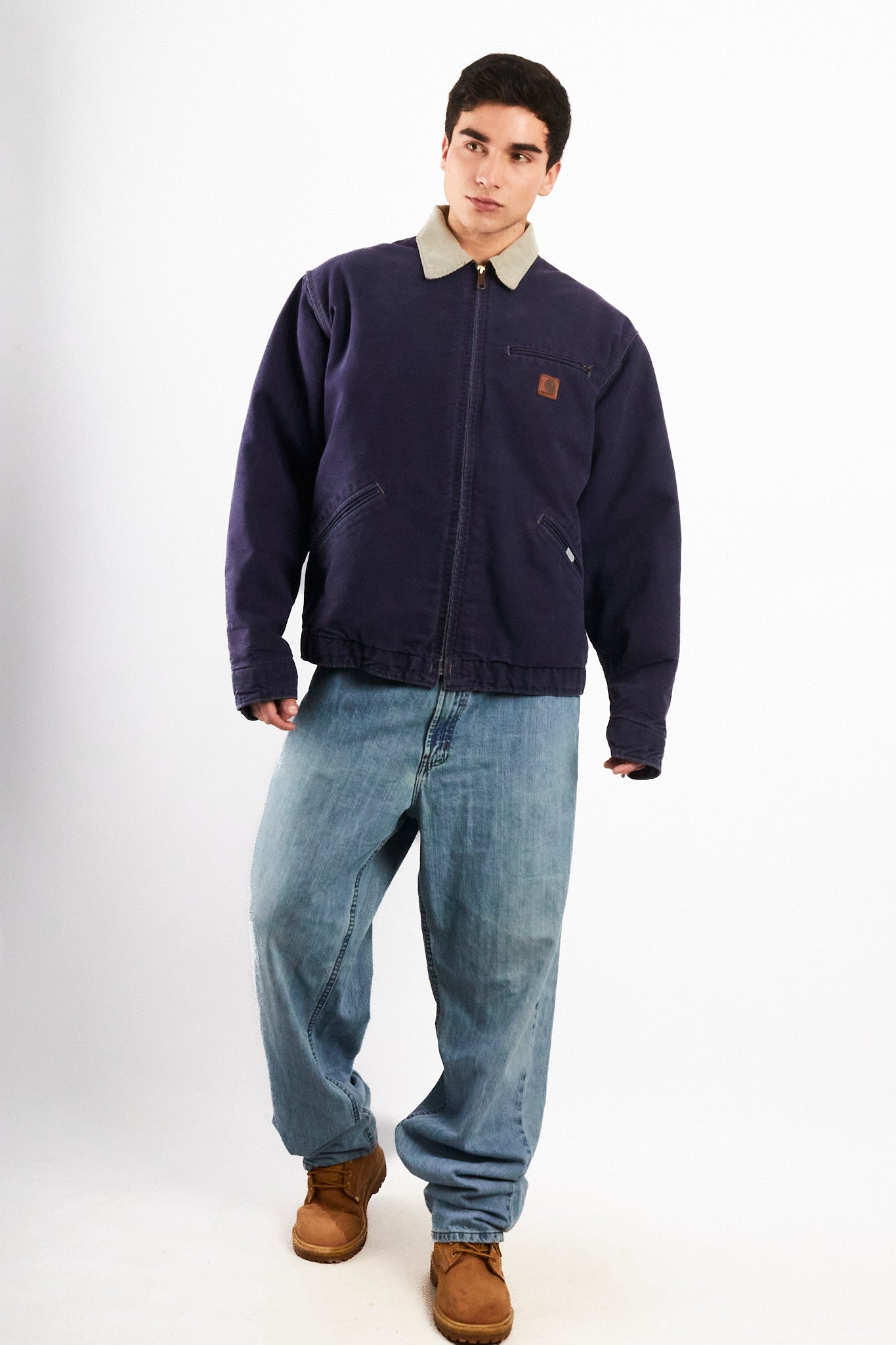 1980 Vintage Carhartt JB 242 Purple Blue Detroit Jacket (L)