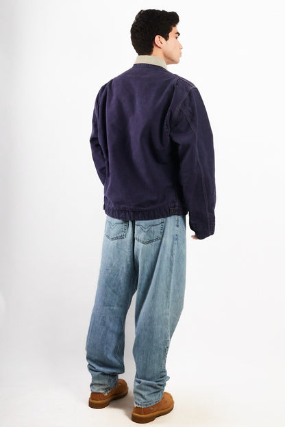 1980 Vintage Carhartt JB 242 Purple Blue Detroit Jacket (L)