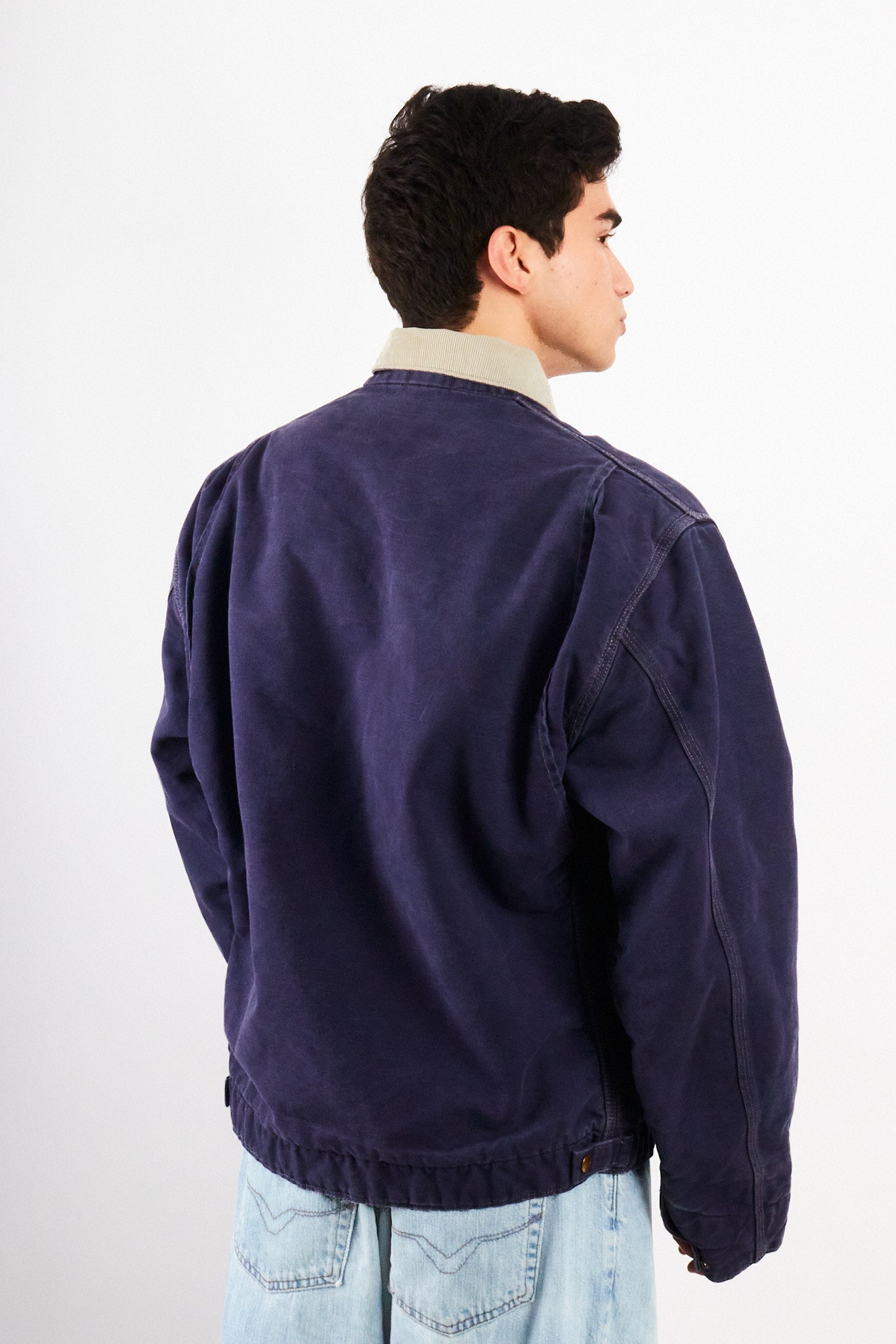1980 Vintage Carhartt JB 242 Purple Blue Detroit Jacket (L)