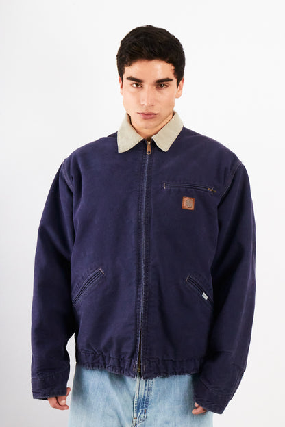 1980 Vintage Carhartt JB 242 Purple Blue Detroit Jacket (L)