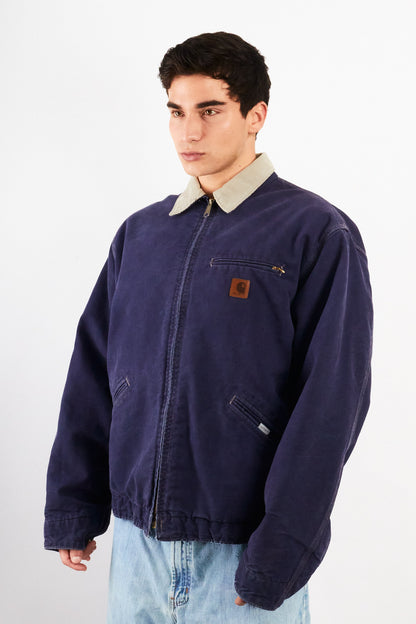 1980 Vintage Carhartt JB 242 Purple Blue Detroit Jacket (L)