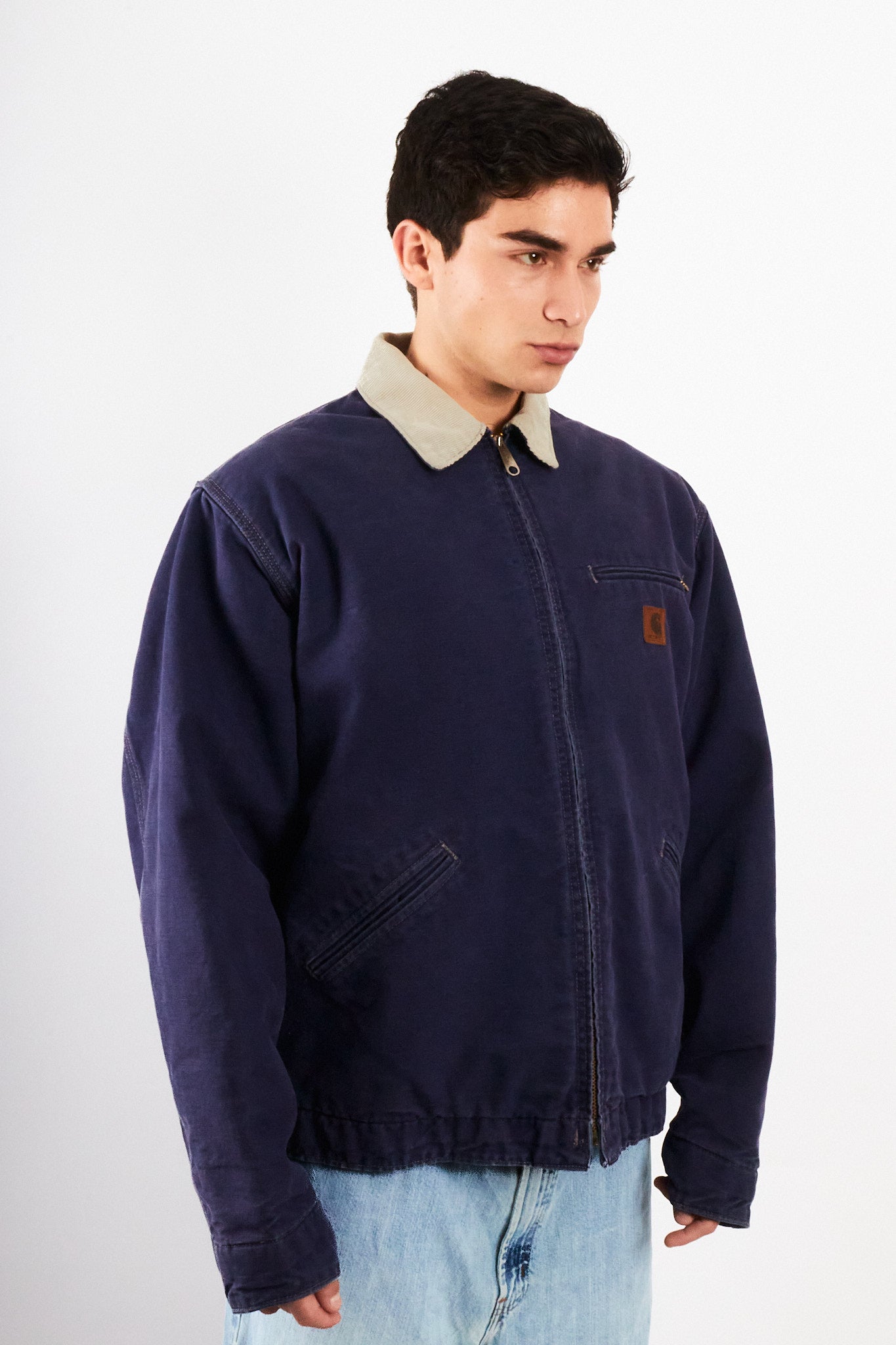 1980 Vintage Carhartt JB 242 Purple Blue Detroit Jacket (L)