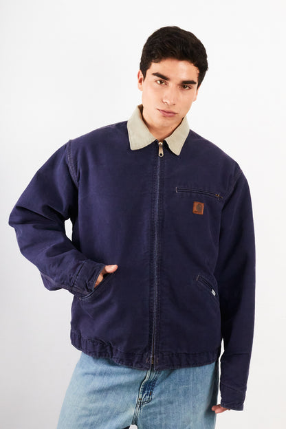 1980 Vintage Carhartt JB 242 Purple Blue Detroit Jacket (L)