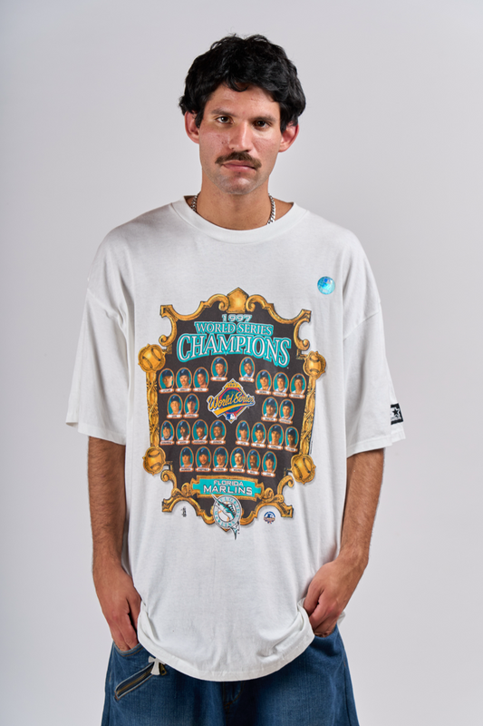 1997 Vintage Starter MLB Florida Marlins World Series T-shirt (L/XL)