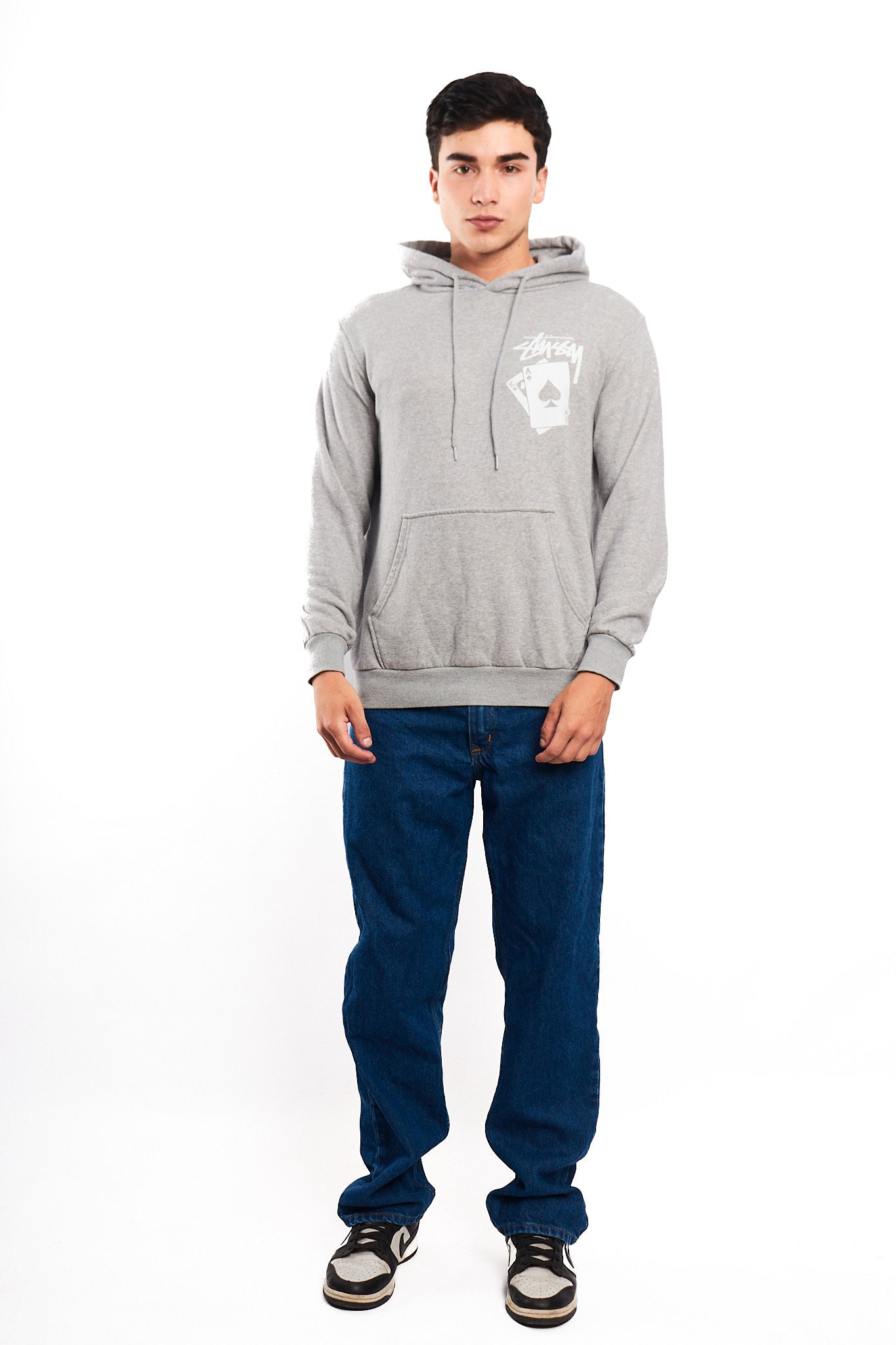 2000 Stussy Gray Card Hoodie  (M/L)