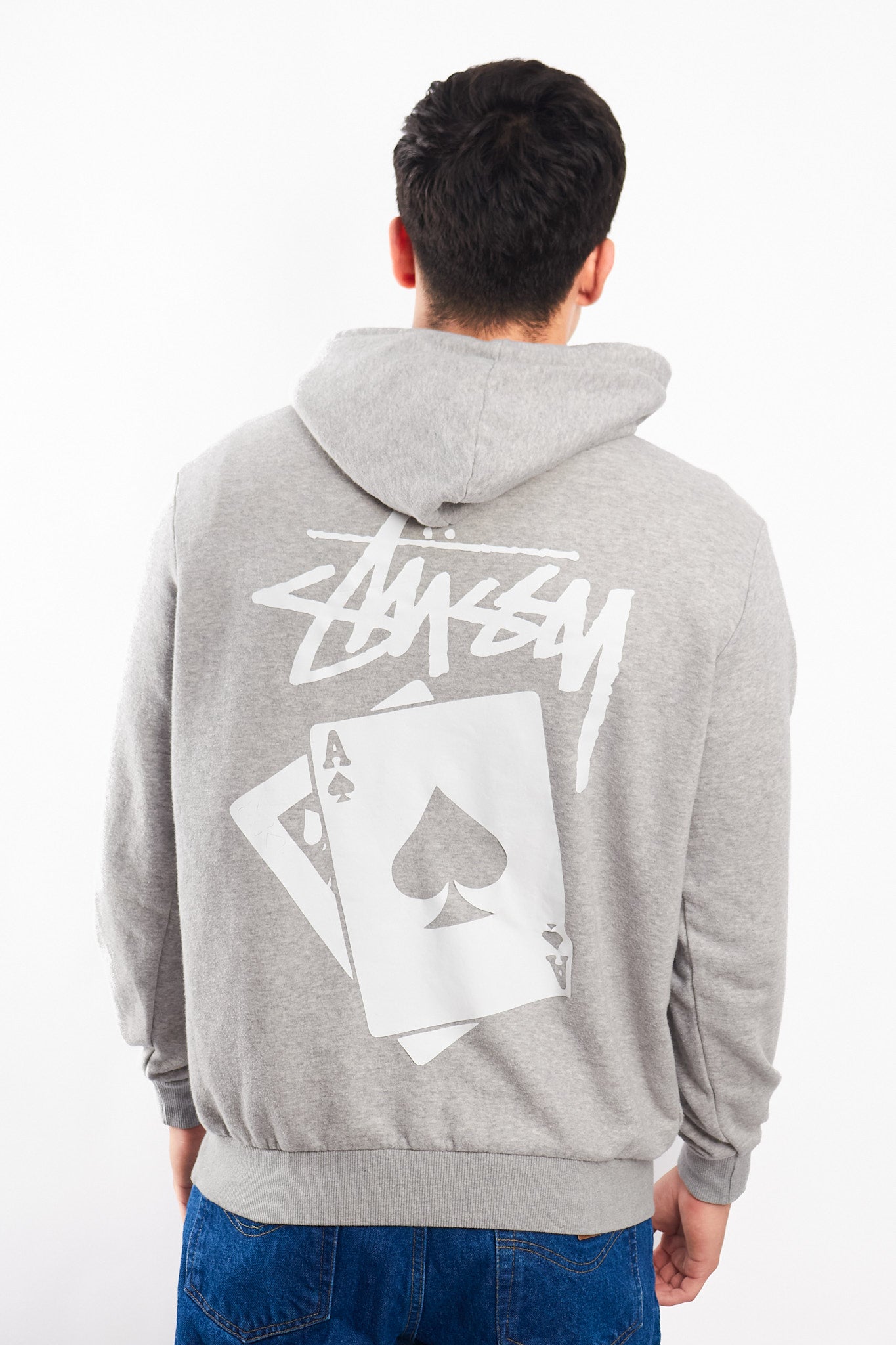 2000 Stussy Gray Card Hoodie  (M/L)