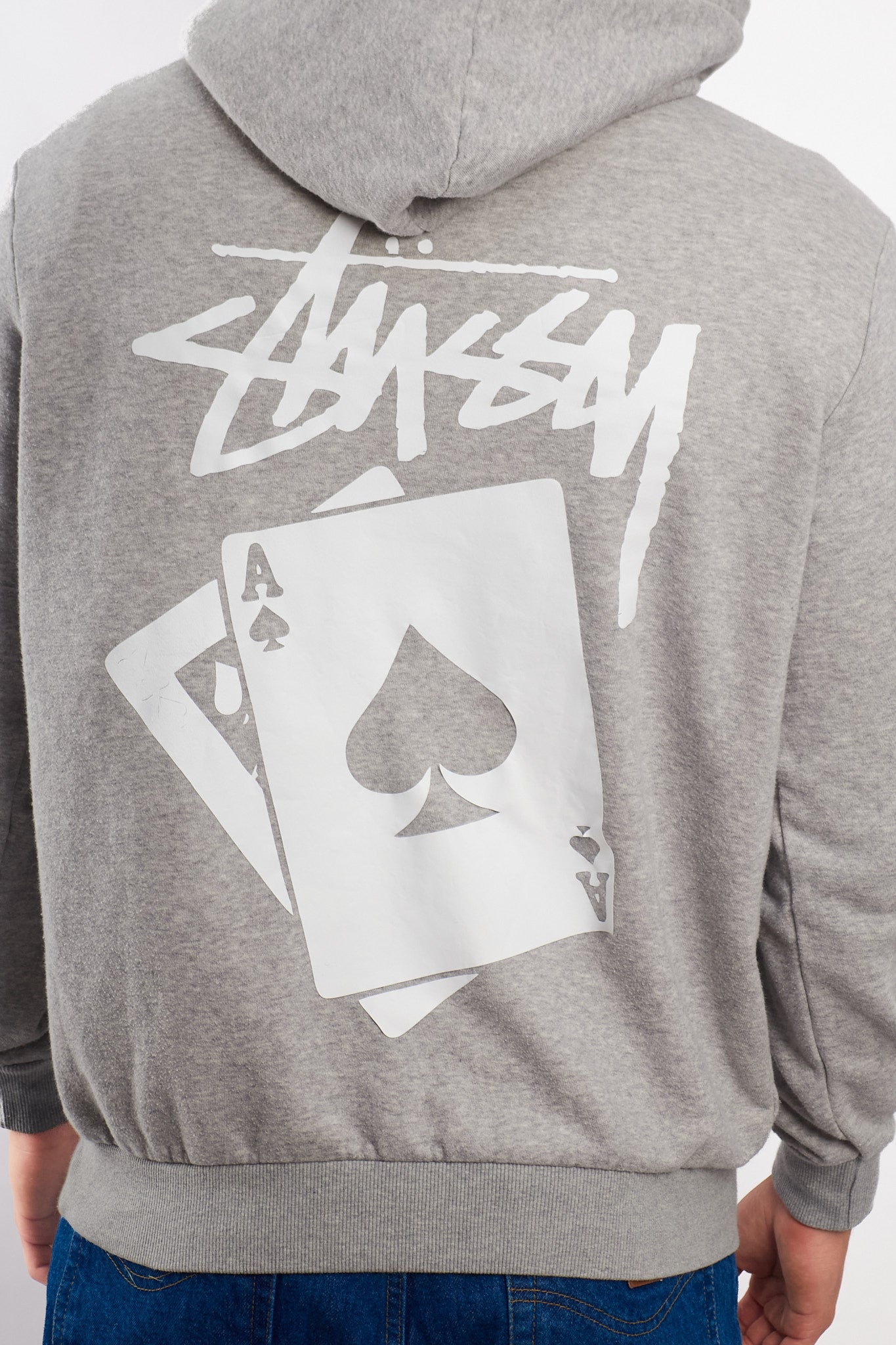 2000 Stussy Gray Card Hoodie  (M/L)