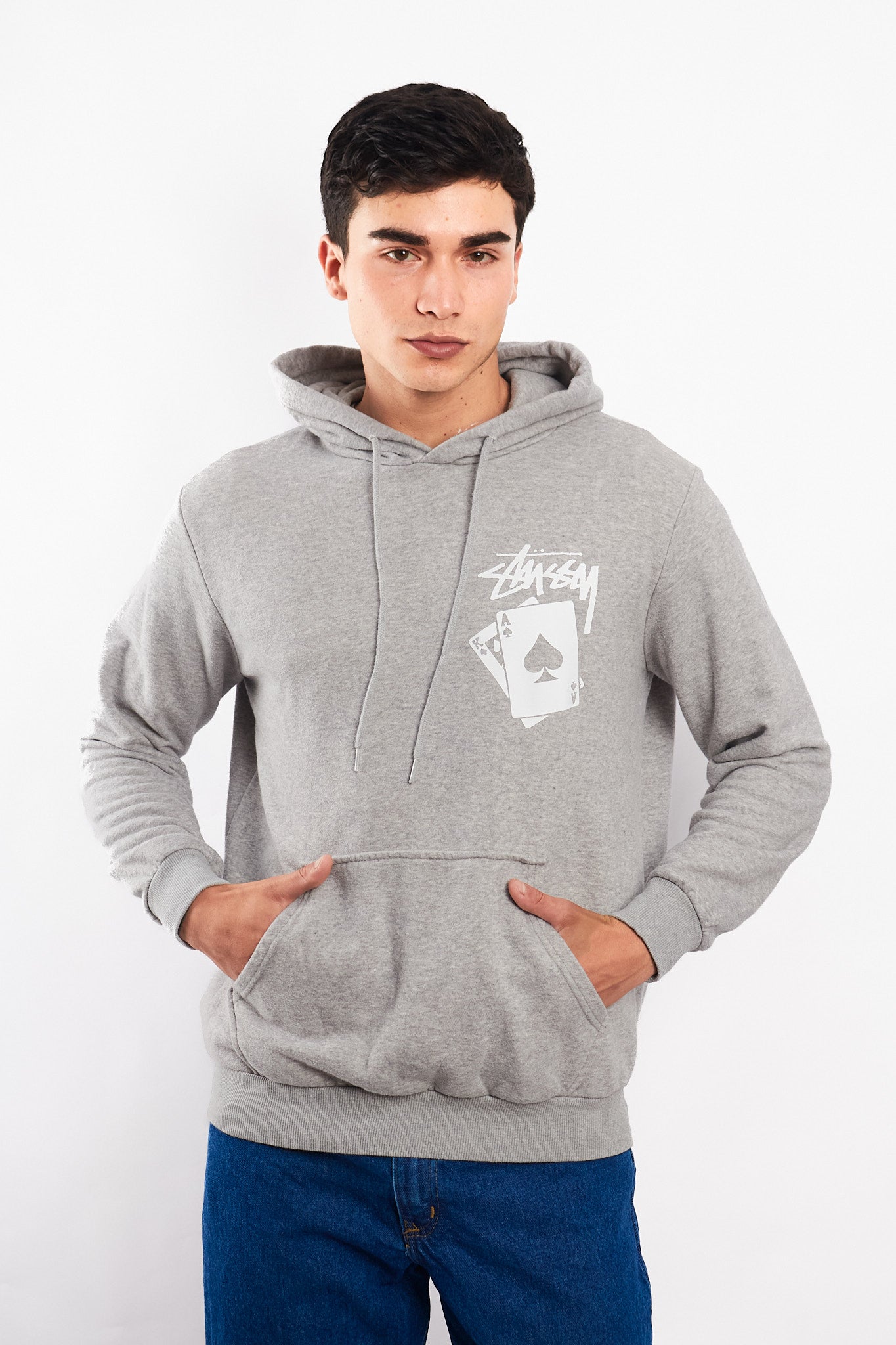 2000 Stussy Gray Card Hoodie  (M/L)