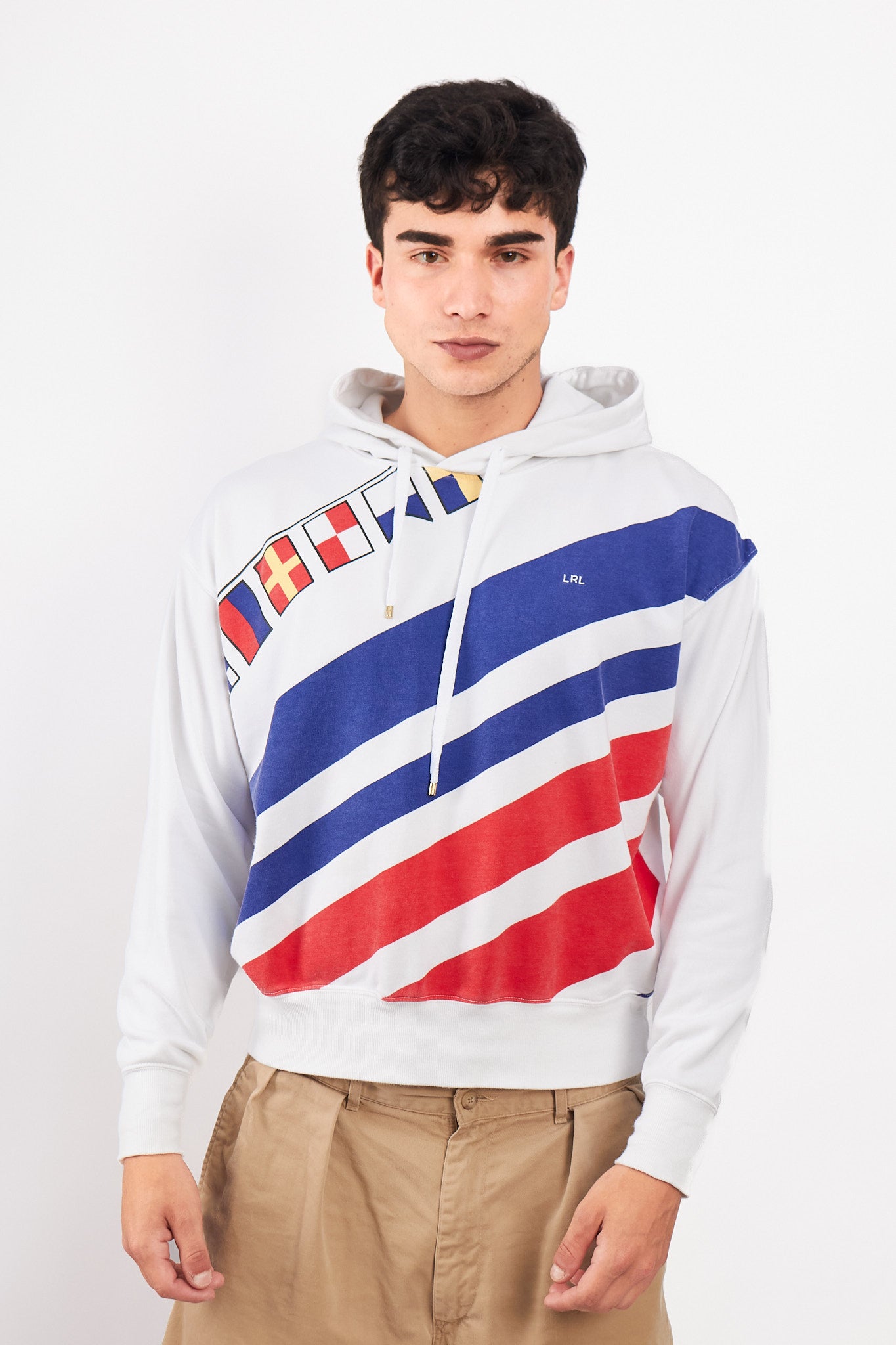 1990 Vintage Ralph Lauren Big Logo Sailing Hoodie (S/M)