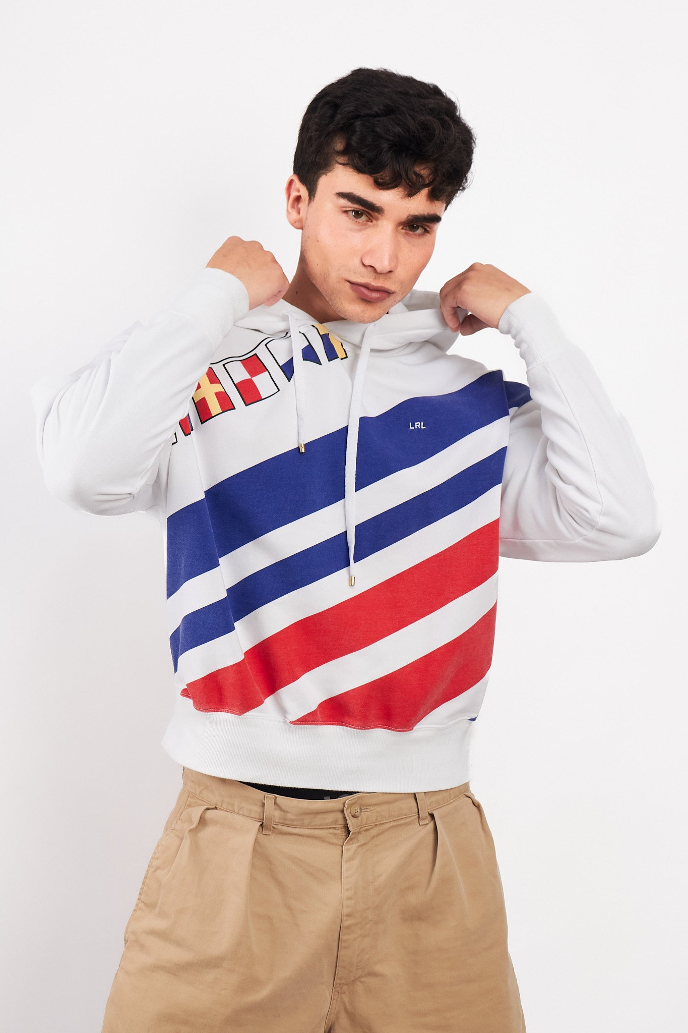 1990 Vintage Ralph Lauren Big Logo Sailing Hoodie (S/M)