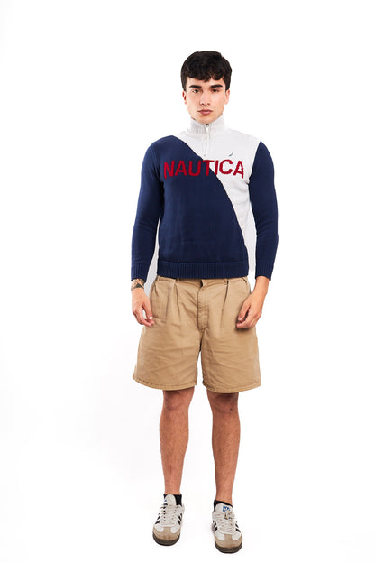 2000 Nautica Cotton Big Logo Sweater (S)
