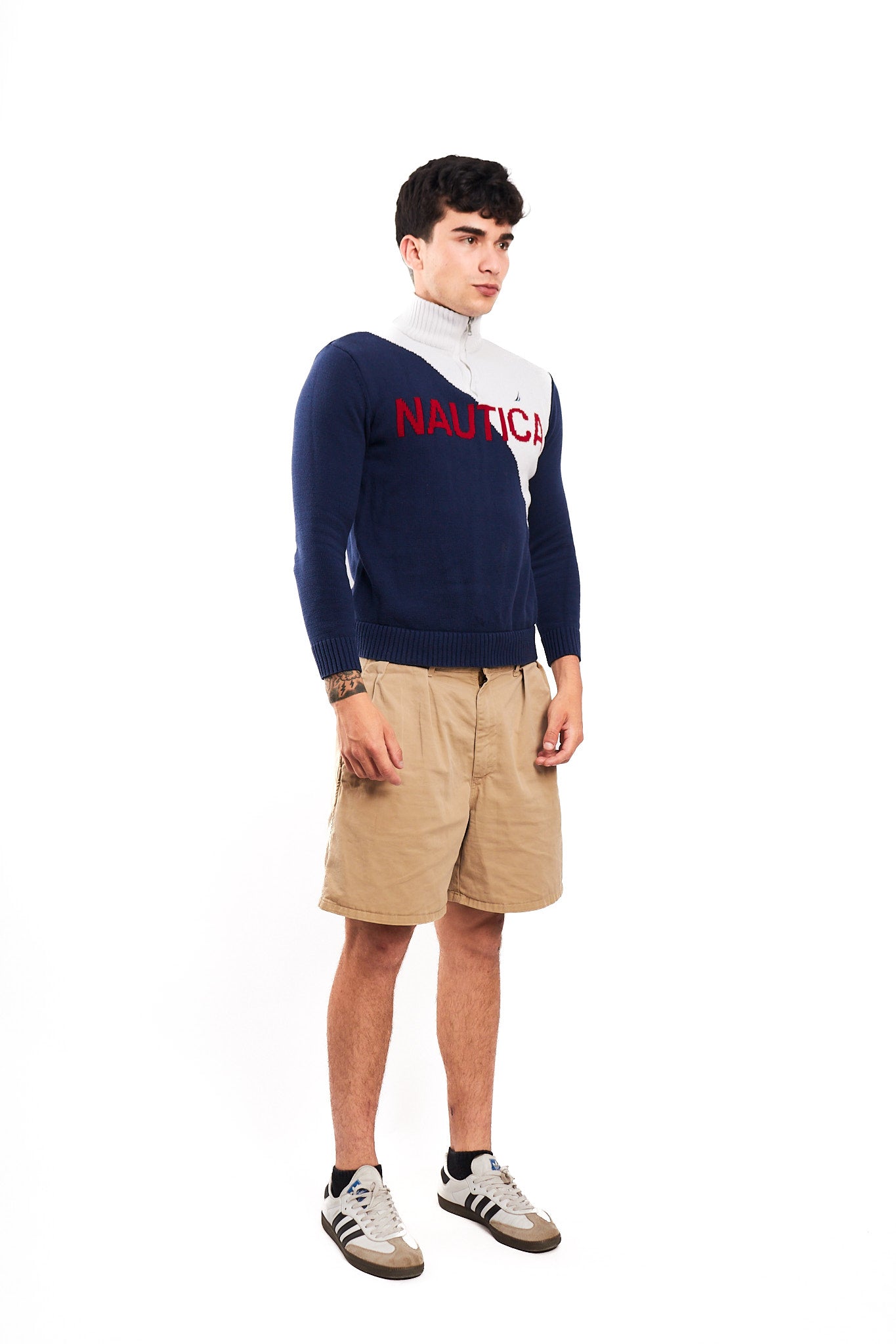 2000 Nautica Cotton Big Logo Sweater (S)