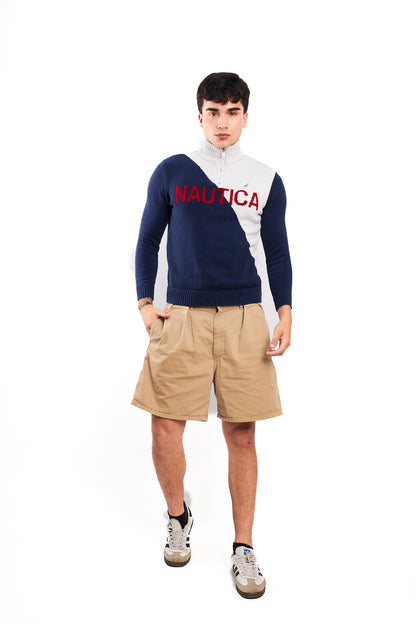 2000 Nautica Cotton Big Logo Sweater (S)