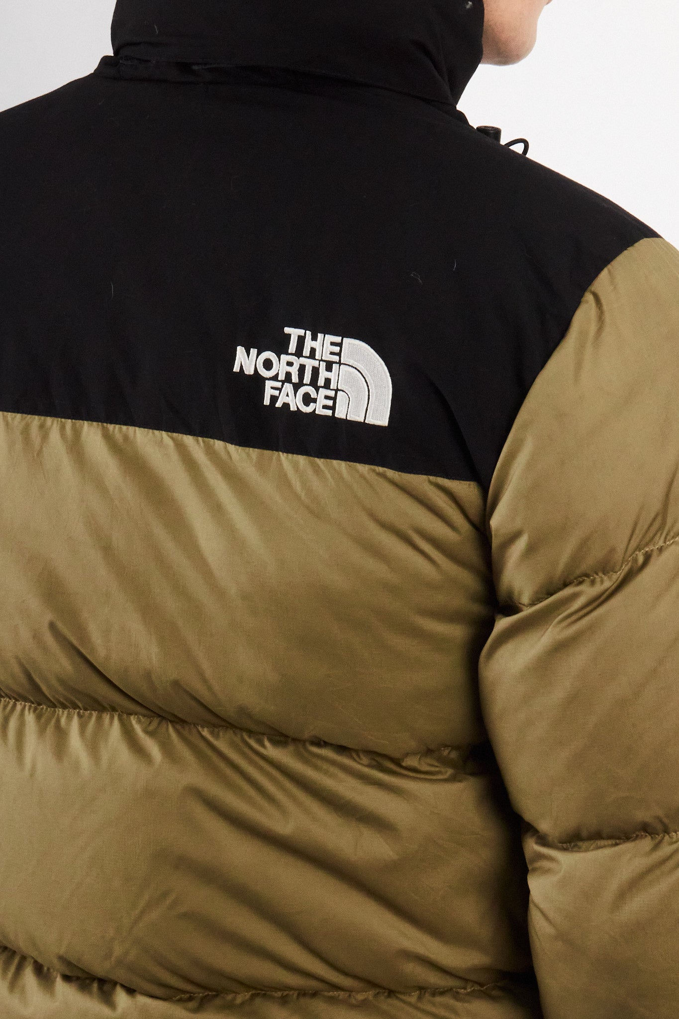 The North Face Retro Nustpe Olive Green Down Puffer Jacket (S/M)
