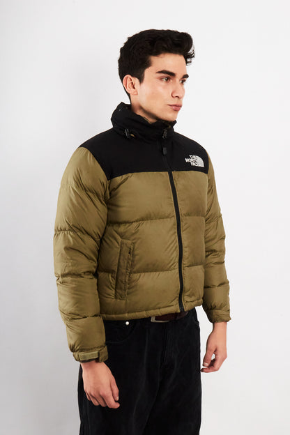 The North Face Retro Nustpe Olive Green Down Puffer Jacket (S/M)