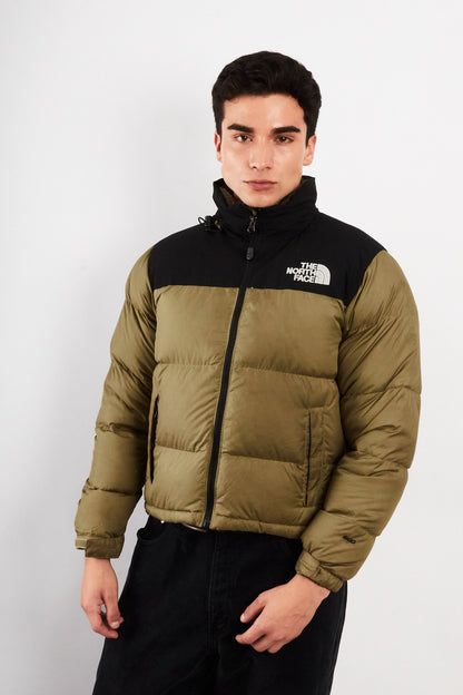 The North Face Retro Nustpe Olive Green Down Puffer Jacket (S/M)
