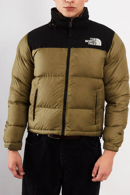 The North Face Retro Nustpe Olive Green Down Puffer Jacket (S/M)