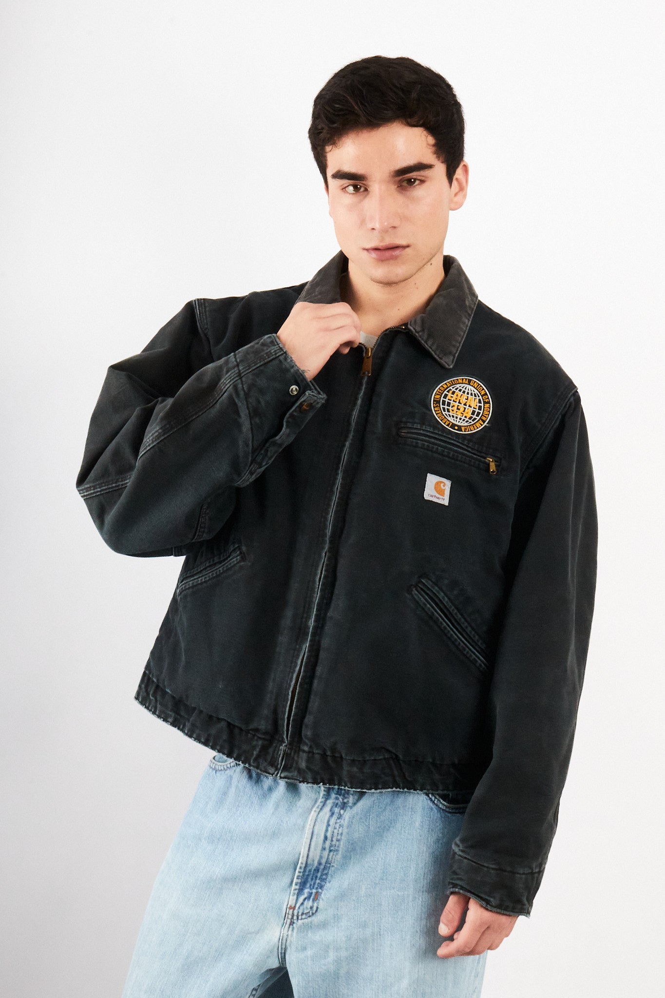 2000 Vintage Carhartt J01 Graphite Detroit Jacket (M/L)
