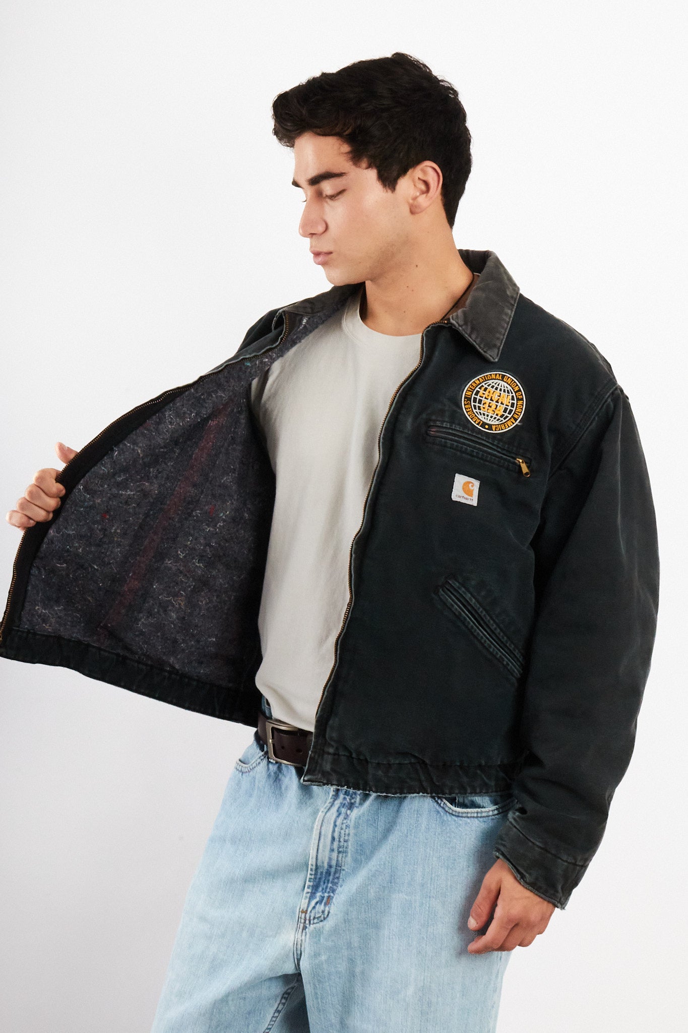 2000 Vintage Carhartt J01 Graphite Detroit Jacket (M/L)